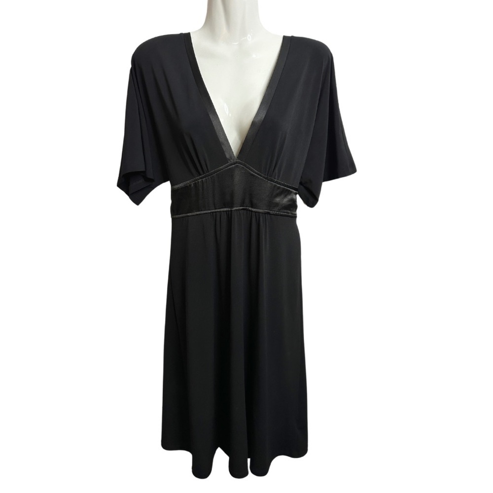Smart Set Y2K Black V Neck Dress Large